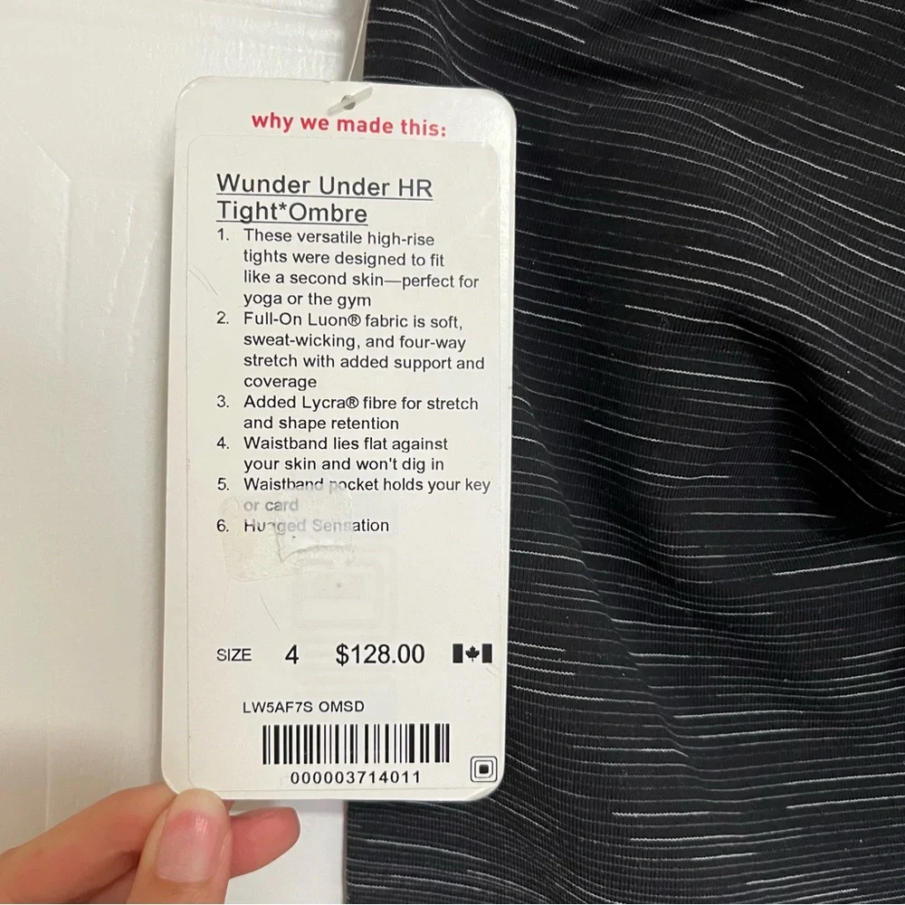 BNWT lululemon athletica Gray Wunder Under High-Rise Ombre Leggings - Picture 6 of 7